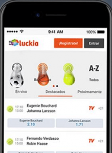 luckia apuestas app homepage