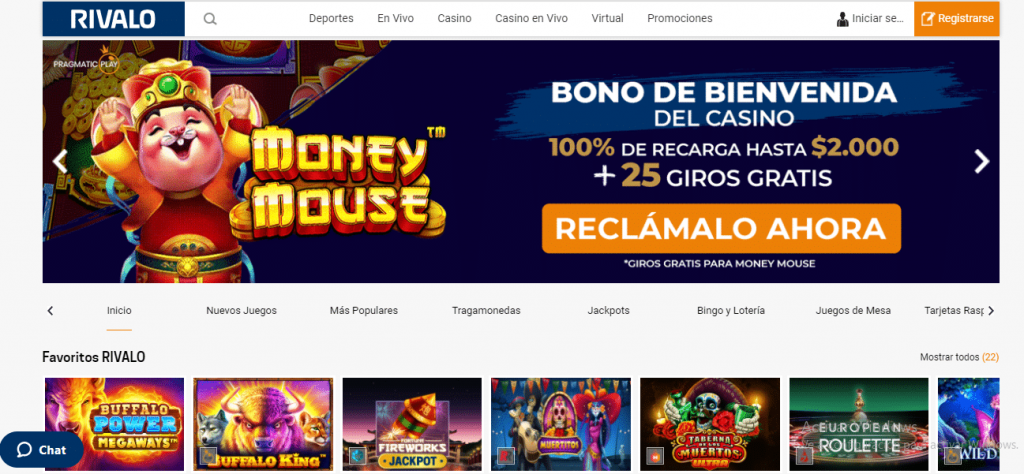 rivalo casino homepage