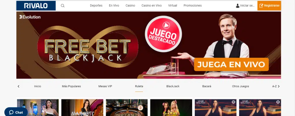 rivalo casino en vivo