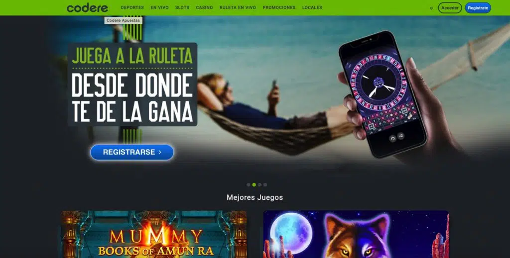 corredor de apuestas codere home