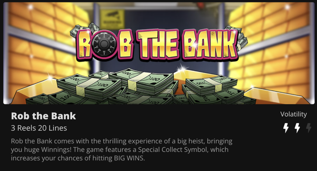 juegos de casino nuevos - rob the bank