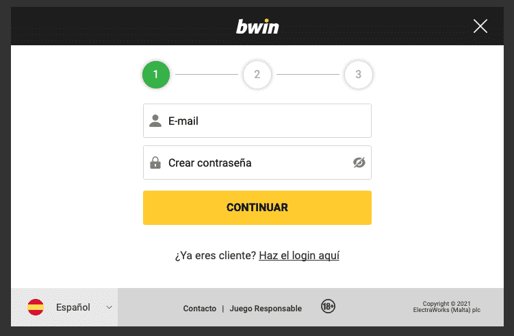 Bono Bwin Registro